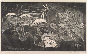 Powstaje wszechświat. Powstaje wszechświat, z zapachu Noa Noa, 1893-94. autorstwa Paul Gauguin