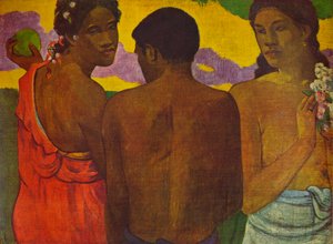 Trzech Tahitańczyków, 1899 1935 autorstwa Paul Gauguin