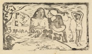Strona tytułowa Le Sourire Tytuł uśmiechu w roku 1895 lub później. autorstwa Paul Gauguin