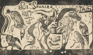 Strona tytułowa Le Sourire Tytuł uśmiechu w roku 1895 lub później. autorstwa Paul Gauguin