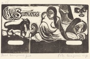 Strona tytułowa Le Sourire Tytuł uśmiechu w roku 1895 lub później. autorstwa Paul Gauguin