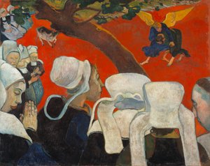 Wizja po Kazaniu Jakub Wrestling z Aniołem, 1888. autorstwa Paul Gauguin