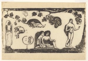 Kobiety, zwierzęta i liście autorstwa Paul Gauguin