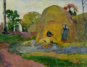 Żółte stogi siana lub złote żniwa, 1889 autorstwa Paul Gauguin