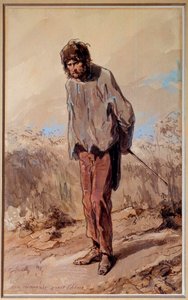 Złe 15 minut Skazaniec ma szubienicę. Akwarela i gwasz Paul Gavarni (1804-1866) autorstwa Paul Gavarni