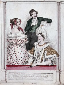 Loża z buflami, v.1835 - autorstwa Gavarni autorstwa Paul Gavarni