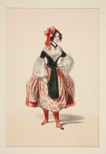 WIECZÓR PANIEŃSKI. Beret (sic!) de satyna. autorstwa Paul Gavarni