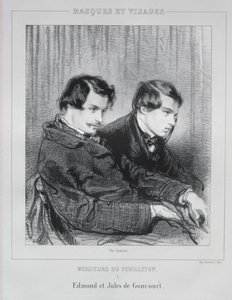 Edmond i Jules de Goncourt, 1853. autorstwa Paul Gavarni