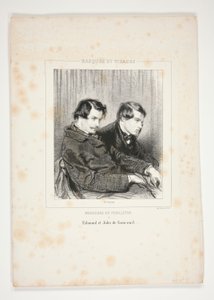 Edmond i Jules de Goncourt autorstwa Paul Gavarni