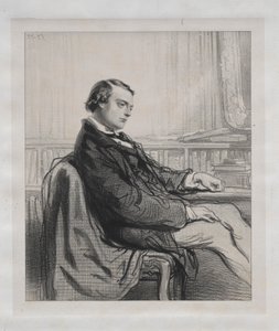 Panowie z prasy: Théodore de Banville, 1853. autorstwa Paul Gavarni