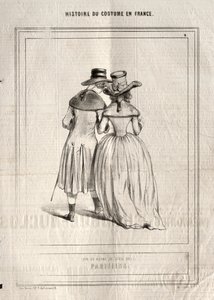 Historia kostiumów we Francji: Paryżanie, 1843. autorstwa Paul Gavarni