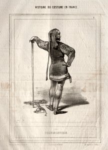 Historia kostiumów we Francji: Tormenteur, 1843. autorstwa Paul Gavarni
