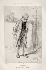 W dzielnicy Marais. autorstwa Paul Gavarni
