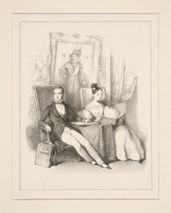 Brat i siostra / Praga (Henri, hrabia Chambord i księżna Parmy jako dzieci) autorstwa Paul Gavarni