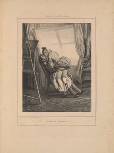 Le?on de paysage, z cyklu Sceny z życia intymnego autorstwa Paul Gavarni