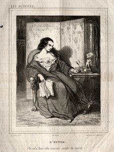 Aktorki: Studium, 1843. autorstwa Paul Gavarni