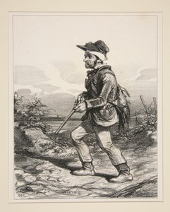 Pan Gontard, / (z Clos-Gorju), / Duży właściciel, uprawniony do głosowania, / na polowaniu na l autorstwa Paul Gavarni