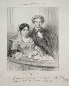 Maski i twarze: Paric, par-la: Fedra w Théâtre-Francais..., 1857-1858. autorstwa Paul Gavarni