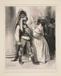 Biedny Elvire, porwany przez fale Bal Musard autorstwa Paul Gavarni