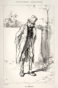 Physionomies Parisienne: Au Marais, 1869. autorstwa Paul Gavarni