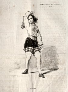 Wspomnienia Bal Chicard: Pistolet, 1843. autorstwa Paul Gavarni