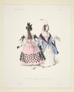 ORYGINALNE TRAVESTISSEMENS (sic) do piłek z 1834 r. 5 i 6. autorstwa Paul Gavarni