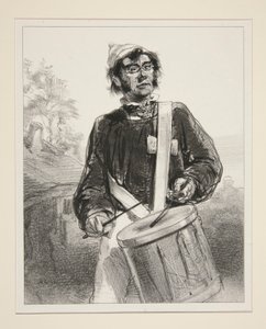 Wiejski bęben. autorstwa Paul Gavarni