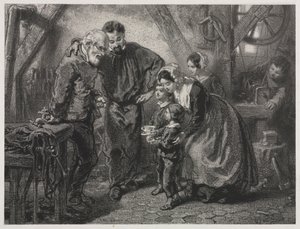 Urodziny robotnika autorstwa Paul Gavarni
