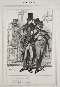 Nazwano cię wczoraj wieczorem... z serii Paris Le Matin, 1839. autorstwa Paul Gavarni