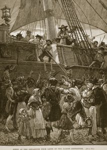 Scena podczas wyprawy Darien Expedition z Leith, ilustracja z "Cassell
