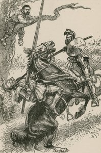 Rycerz Luster pospieszył wbrew sobie nad rumakiem swojego konia autorstwa Paul Hardy