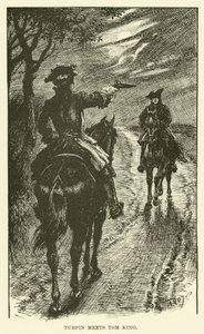 Turpin spotyka Toma Kinga (grawerowanie) autorstwa Paul Hardy