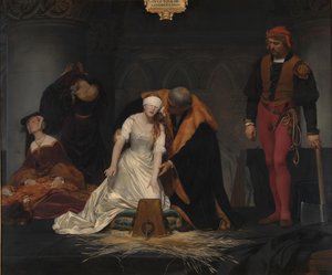 Egzekucja Lady Jane Grey, 1833 autorstwa Paul Delaroche