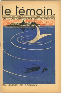Okładka magazynu The Temoin, Satyryka w kolorach, 21 kwietnia 1935 (litografia) autorstwa Paul Iribe
