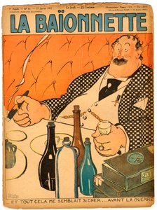 Okładka „La Baionnette”, Satyryczna w kolorach autorstwa Paul Iribe