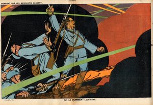 La Baionnette, satyryczna w kolorach autorstwa Paul Iribe