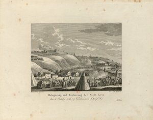 Oblężenie i zdobycie miasta Lyonu: 9 października 1793, 1816-1818. autorstwa Paul Jacob Laminit