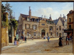 Widok dawnego szpitala Pie przy rue Lacepede w Paryżu Obraz Victora Dargauda (ok. 1850-ok. 1913) 1904 nd. 0,24 x 0,38 m Paryż, Musee Carnavalet
