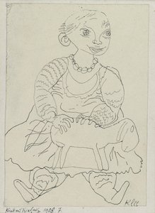 Dziecko z zabawką autorstwa Paul Klee