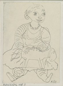 Dziecko z zabawką, 1908 autorstwa Paul Klee