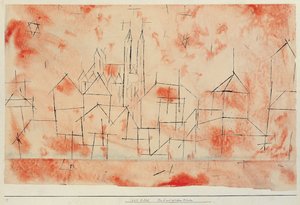 Miasto z gotycką katedrą, 1925. autorstwa Paul Klee