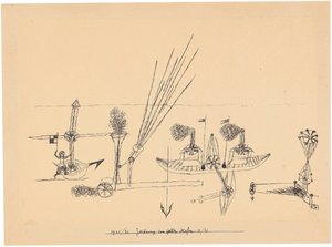 Rysunek do żółtego portu, 1921-1926. autorstwa Paul Klee