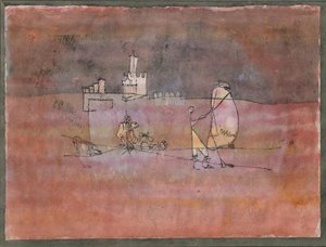 Odcinek przed arabskim miastem, 1923 autorstwa Paul Klee