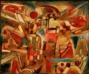 Skalisty krajobraz (z palmami i jodłami) autorstwa Paul Klee