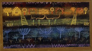 ogród na poziomie; ogród na równinie autorstwa Paul Klee
