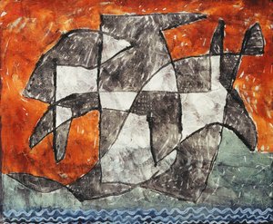 Duch jeziora; Zobacz Gespenst autorstwa Paul Klee