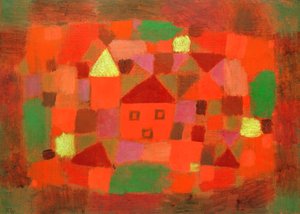 Krajobraz z zachodem słońca autorstwa Paul Klee