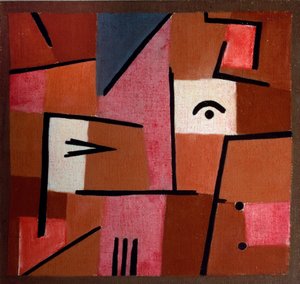 Look in the Red (pastelowa bawełna i juta autorstwa Paul Klee