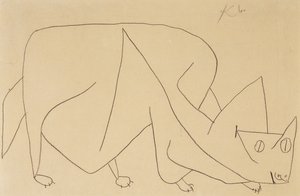 czający się kot; kot się czai autorstwa Paul Klee