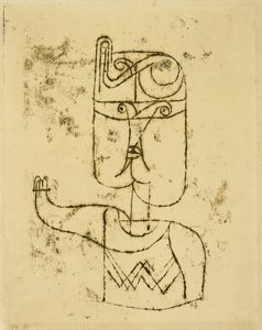 Obraz matematyczny. 1919 (rysunek olejny na papierze, naklejony na karton) autorstwa Paul Klee